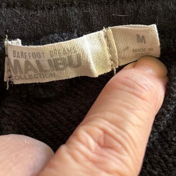 Barefoot Dreams Malibu Collection Size M French Terry Jogger Sweatpants Black - Picture 3 of 5